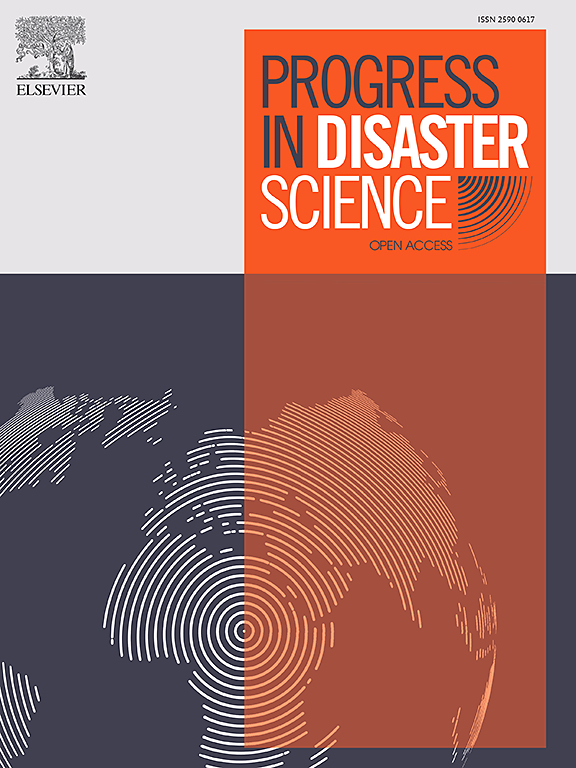 Go to journal home page - Progress in Disaster Science